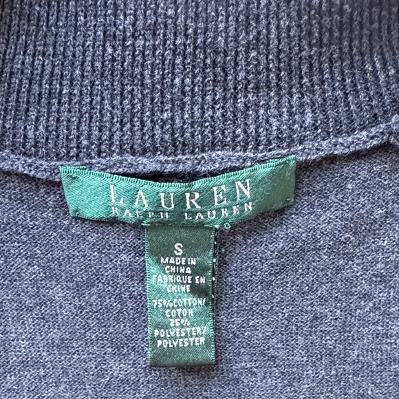 Ralph Lauren Women's Gray and Black Shawl Collar Open Front Cardigan - Picture 7 of 7